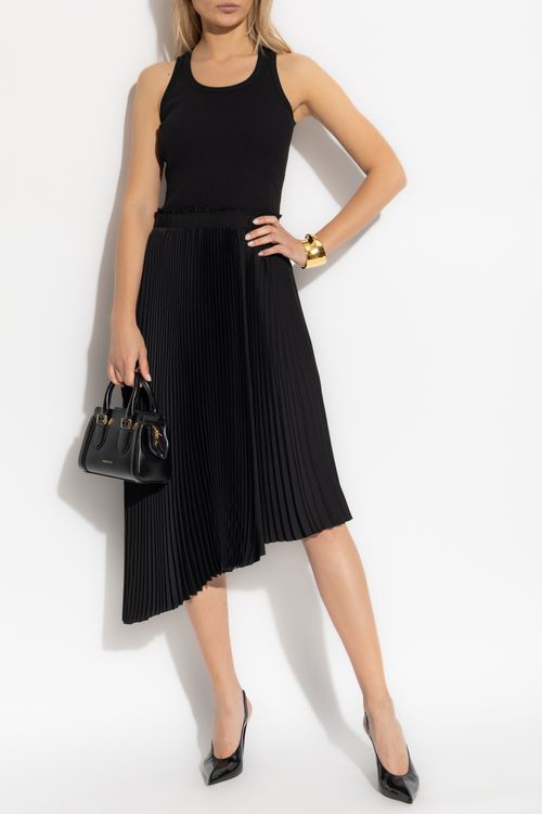 Dress With Pleated Skirt, Women's, Black