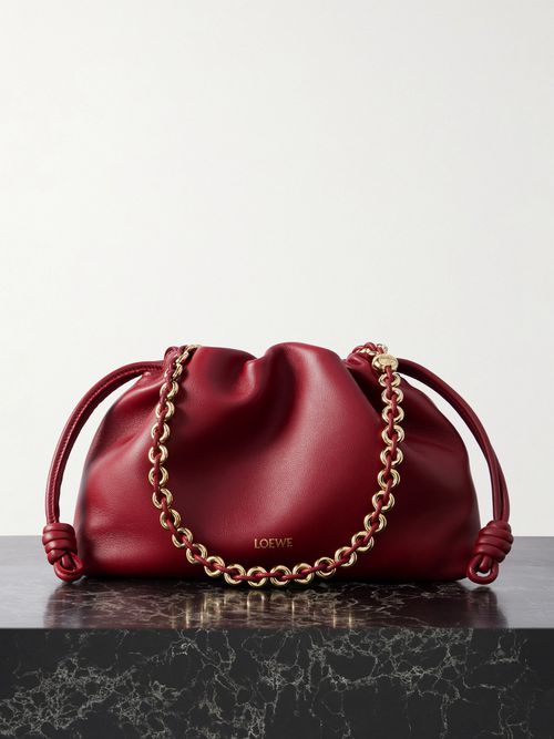 Flamenco Leather Clutch - Burgundy