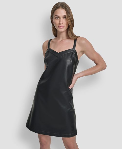 Women's Sleeveless A-Line Mini Dress - Black