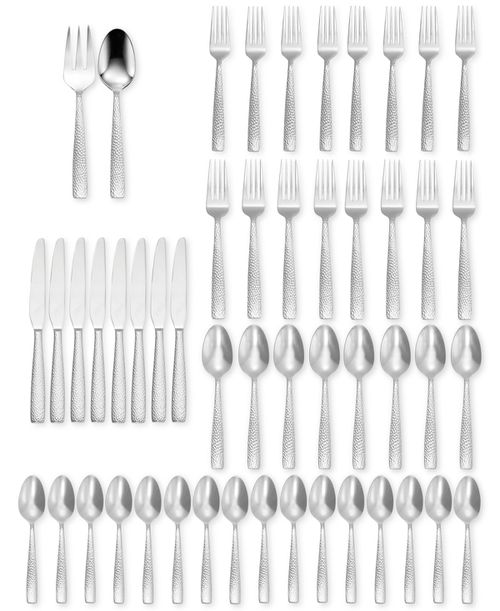Illuma 50-Pc Set, Service for 8, Created for Macy's - STAINLESS