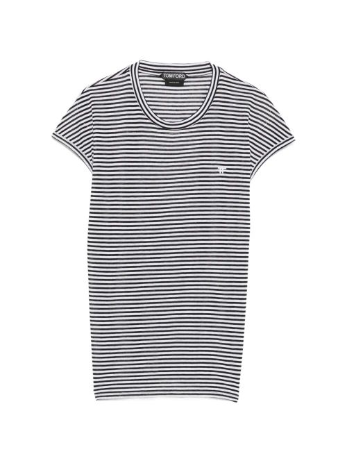 Striped Viscose T-Shirt