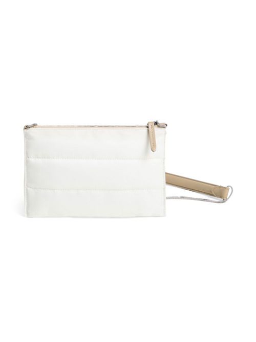 Quilted shoulder bag - White