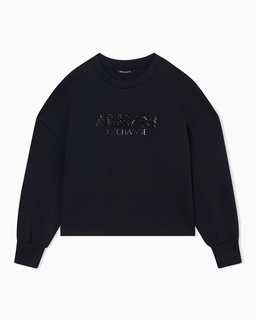 Crewneck sweatshirt in scuba fabric