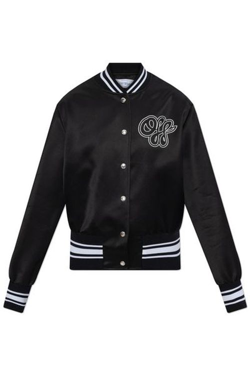 Off-White Logo Printed Varsity Jacket