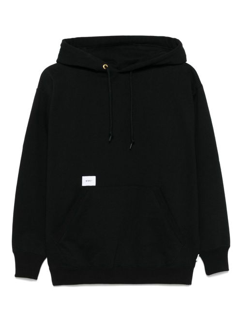 WTAPS logo-print hoodie - Black
