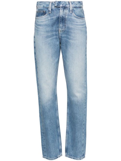 Slim-cut cotton jeans - Blue
