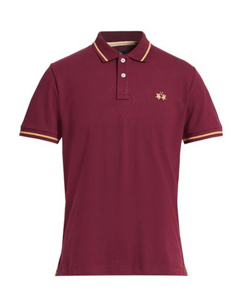 Man Polo shirt Burgundy Size XXL Cotton, Elastane