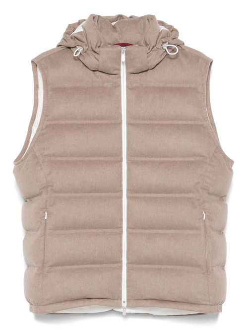 Quilted gilet - Brown