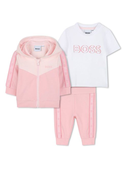 Logo-print tracksuit (set of three) - Pink
