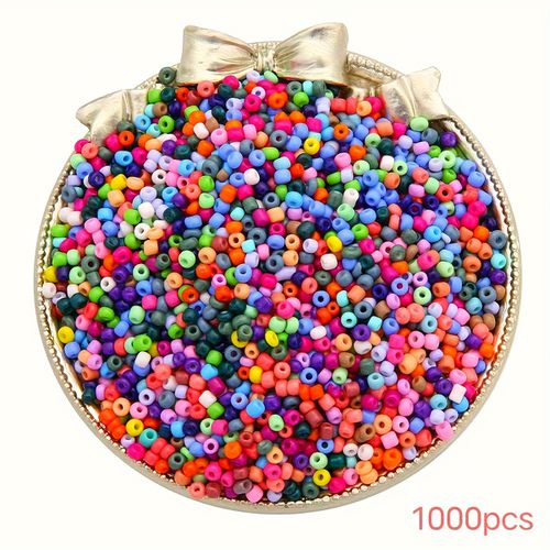 TEMU 1000 Czech Glass Seed Beads, For Diy Bracelets, Necklaces, Earrings, And Jewelry Making