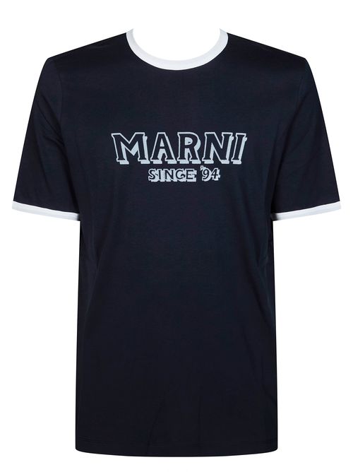 Cotton T-shirt with Contrast Trims
