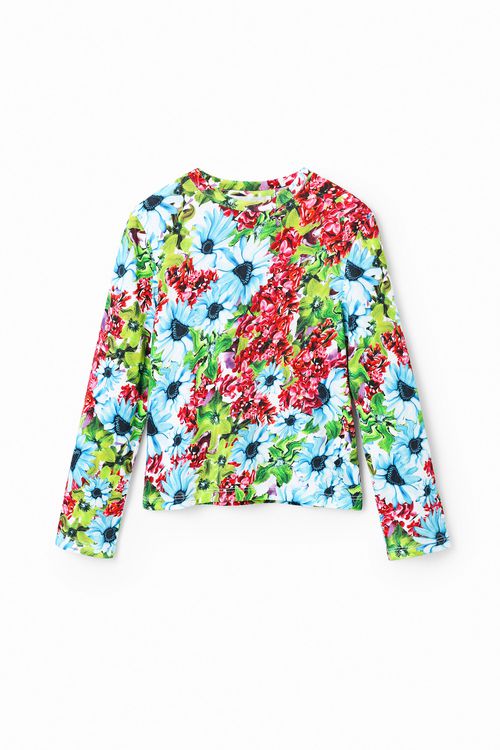 Multicoloured floral T-shirt