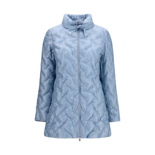 Quilted Goose Down Down Jacket — Blue