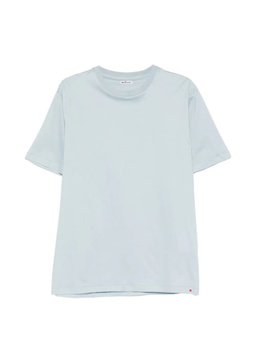 Crew-Neck Cotton T-Shirt — light blue