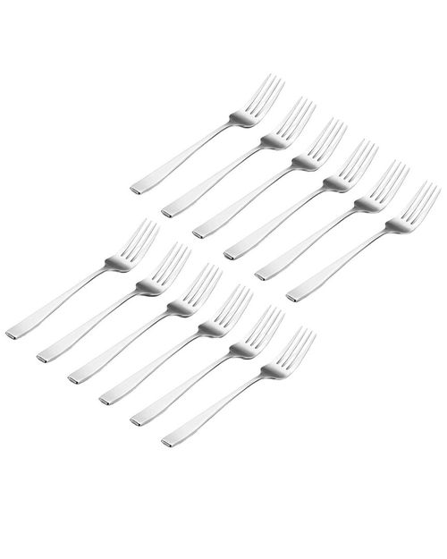 Set Of 12 Chisel Matte 18/0 Stainless Steel Salad Fork