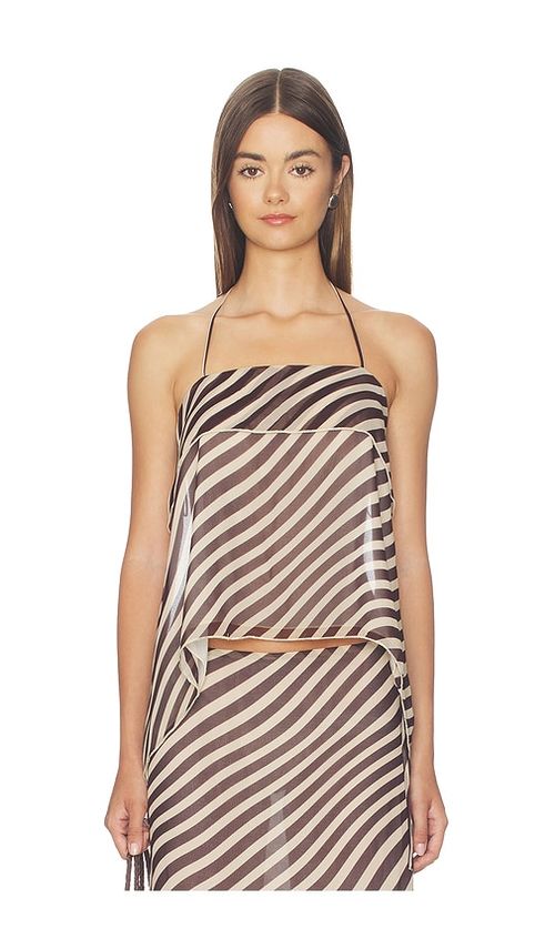 ALL THE WAYS Jade Open Back Top in Black & White. XL. Also in