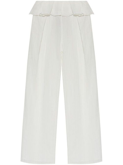 Sisley wide-leg trousers - White