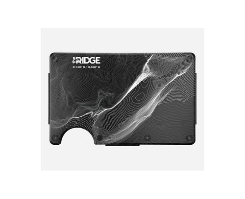 Men's Aluminum Half Dome Topographic Wallet - Half dome topographic