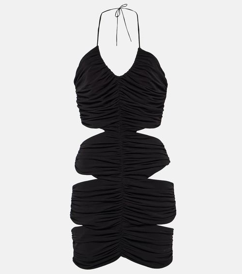 Mônot Halterneck cutout minidress