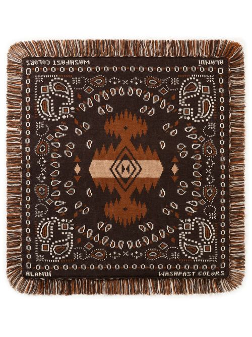 Bandana wool pillow - Brown