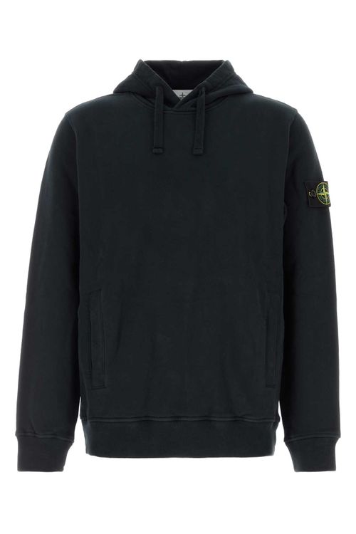 Compass-Patch Cotton Sweatshirt — Black