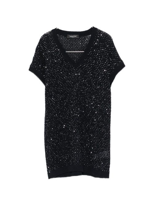 Embellished V-Necked Top