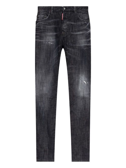 Logo-patch jeans - Black