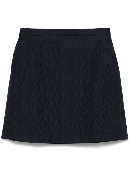 Quilted mini skirt - Blue