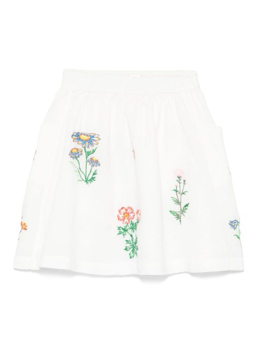 Stella McCartney Kids embroidered mini skirt - White