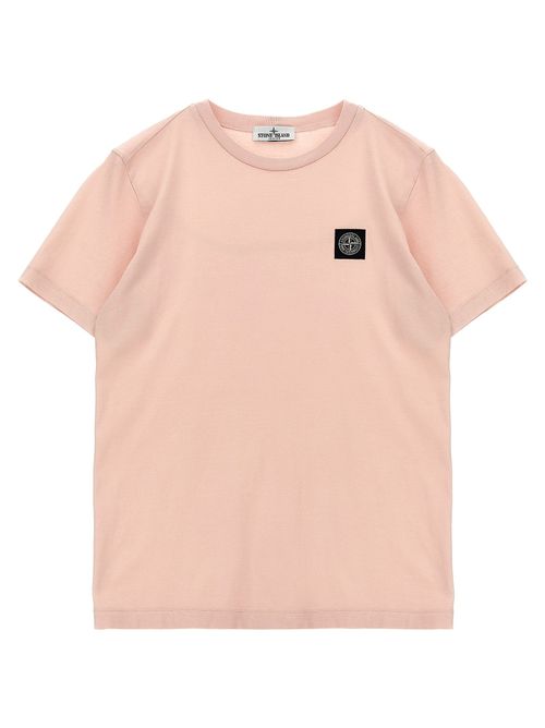 Logo-Badge Cotton T-Shirt — Pink
