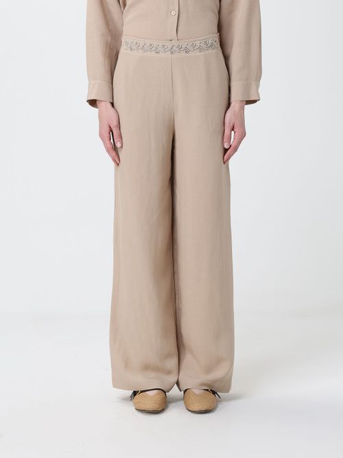 Pants Woman color Beige