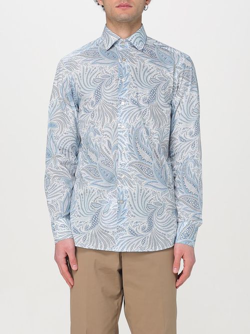 Shirt Men color Gnawed Blue