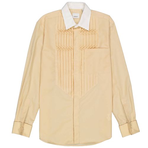 Cotton Poplin Classic Fit Pleated Bib Dress Shirt