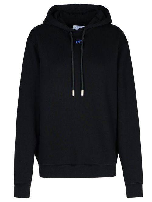 Pinkflower Black Cotton Sweatshirt
