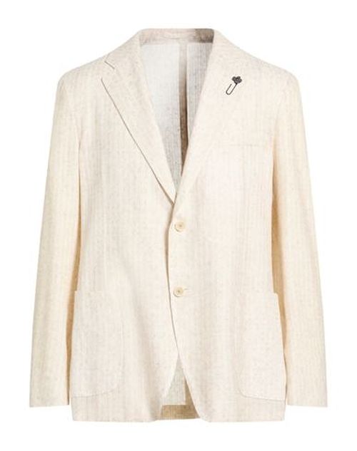 Man Blazer Ivory Size 44 Lyocell, Linen
