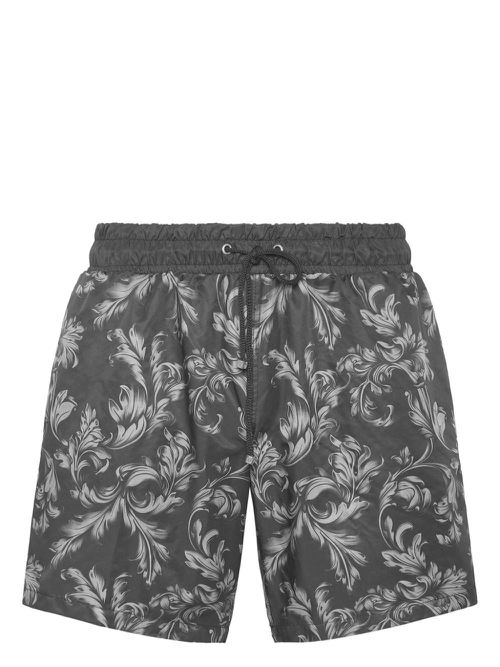 Baroque-print swim shorts - Black