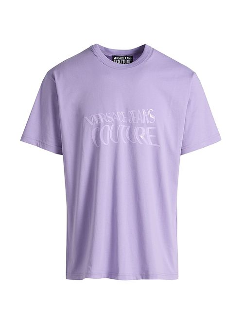 Men's Screen-Printed Logo Cotton T-Shirt - Lilac