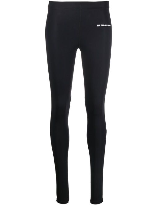 Logo print leggings - Black