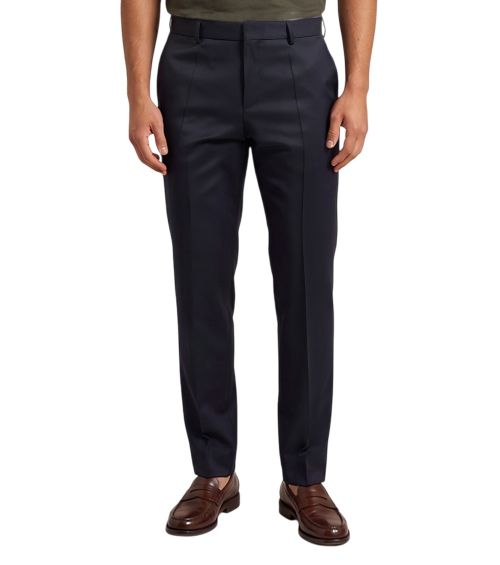 Navy Blue Slim Fit Trousers