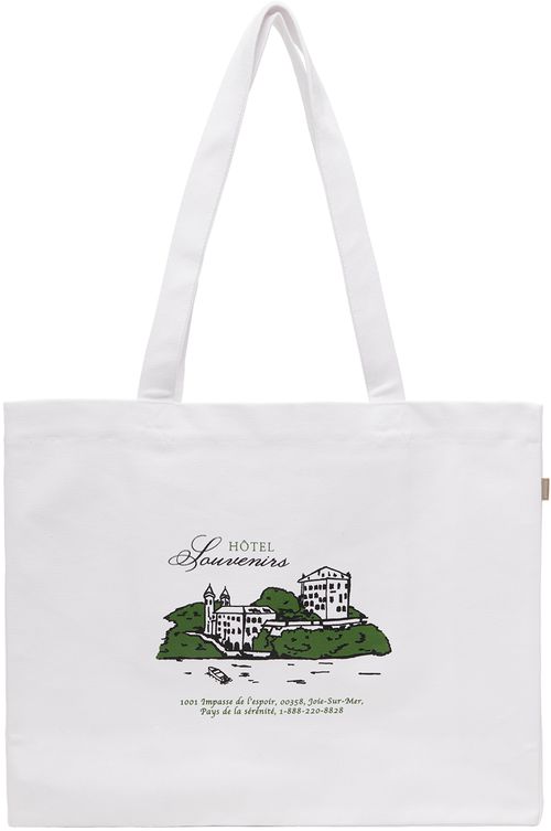 A. P.C. White JJJJound Edition 'Hôtel Souvenirs' Tote