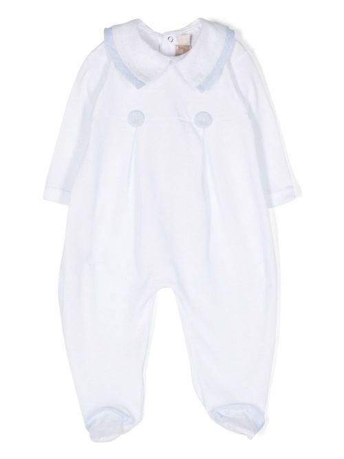 Contrast-trim cotton pyjamas - White