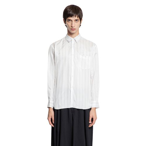 Pinstriped Cupro Satin Pocket Shirt