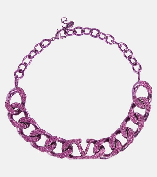 Valentino VLogo embellished chainlink choker