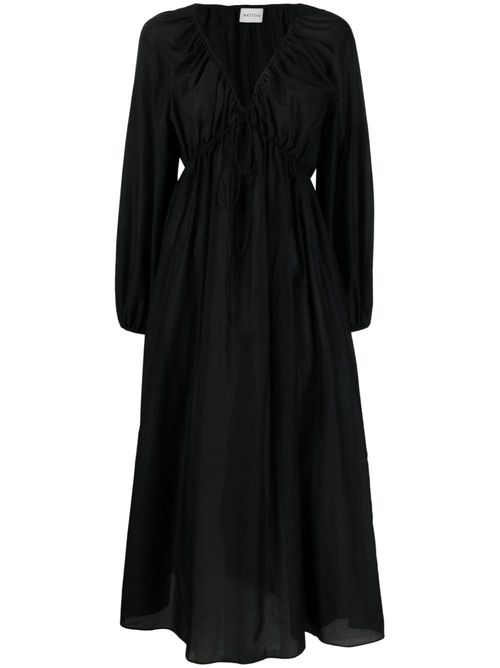 V-neck midi dress - Black