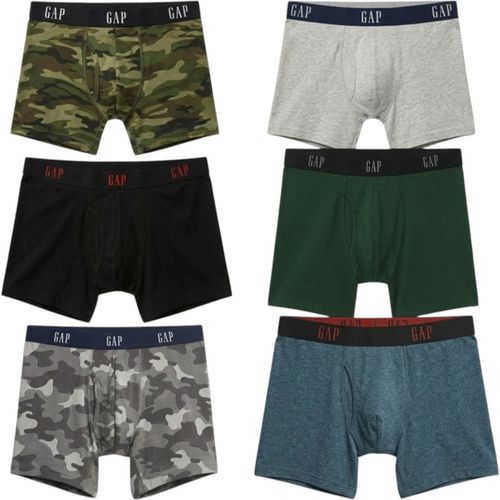 Gap Original Mens Boxer Briefs Cotton Stretch 3Pack Underwear Mix Assorted Design - Multicolour - Sma