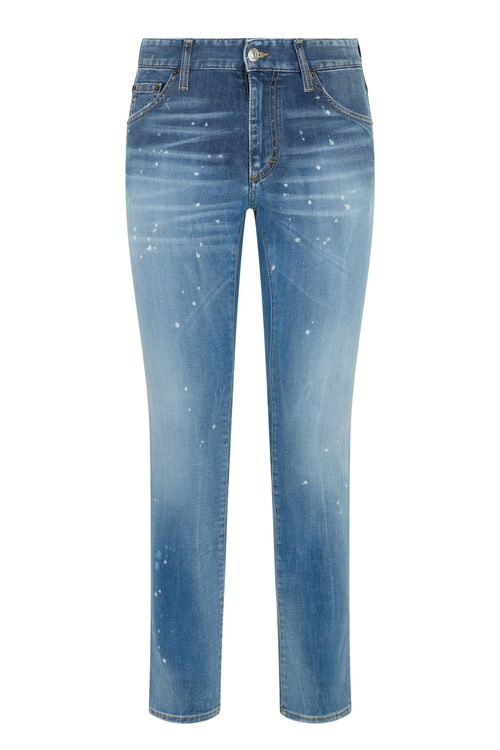 Fitted High-Waist Denim Jeans