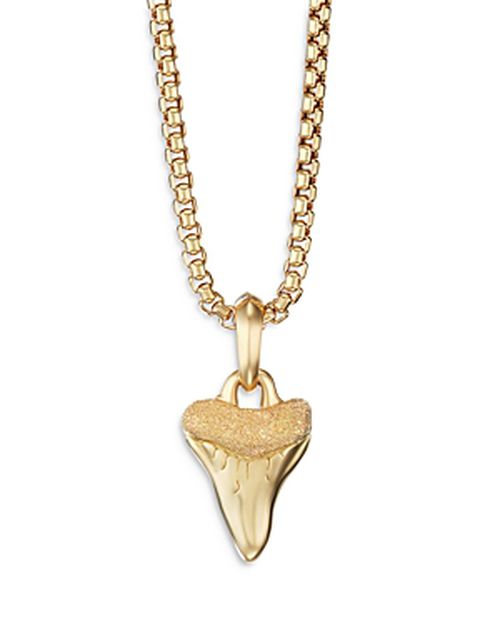 Men's 18K Yellow Gold Shark's Tooth Amulet