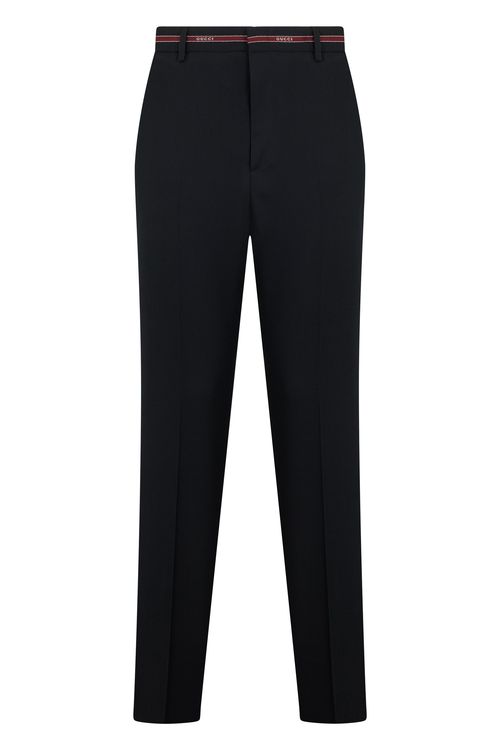 High-Waisted Wool Trousers