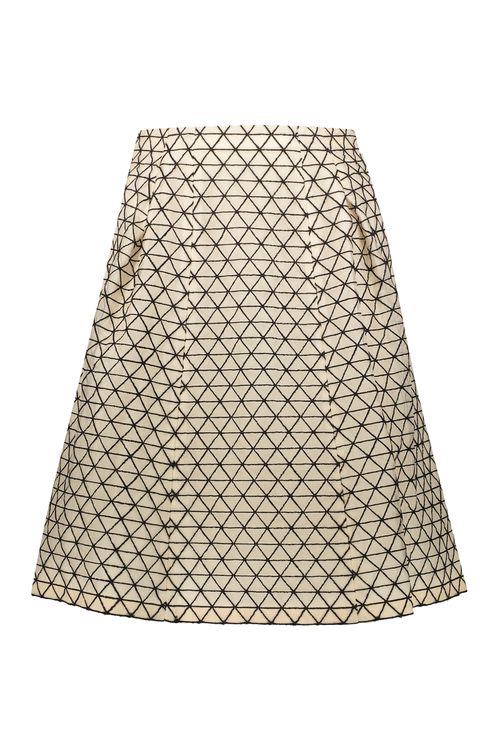 Embroidered Silk Skirt