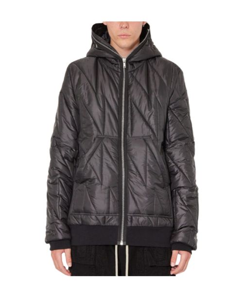 Gimp quilted hooded jacket